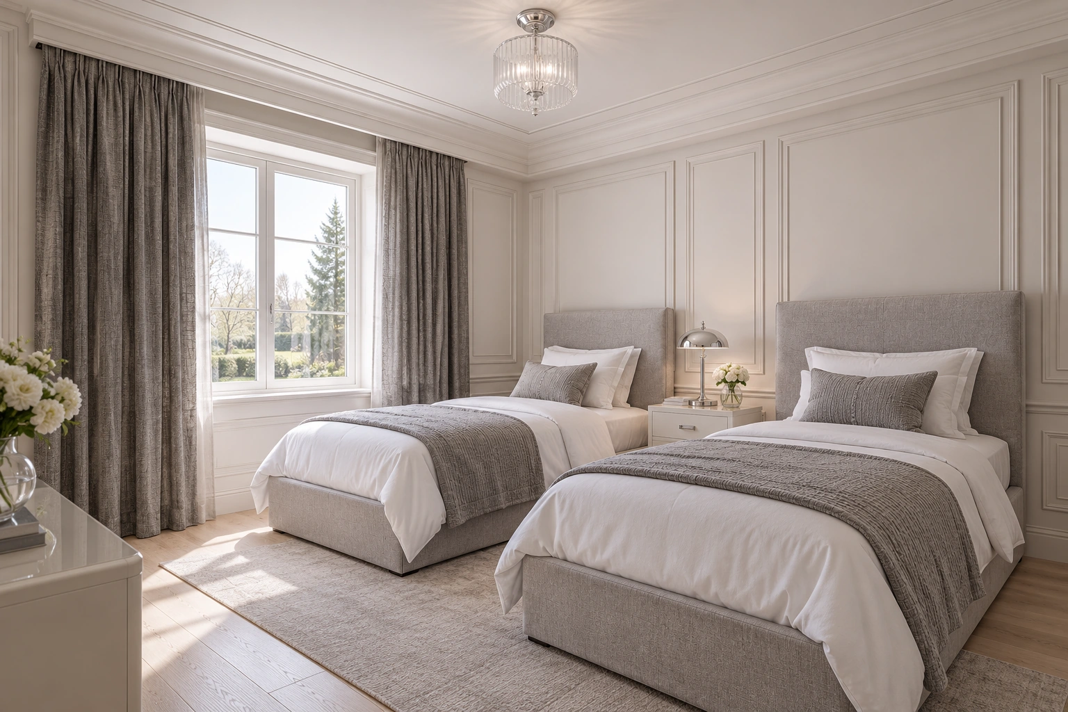 Неоклассический дом, 250 м²: третья спальня