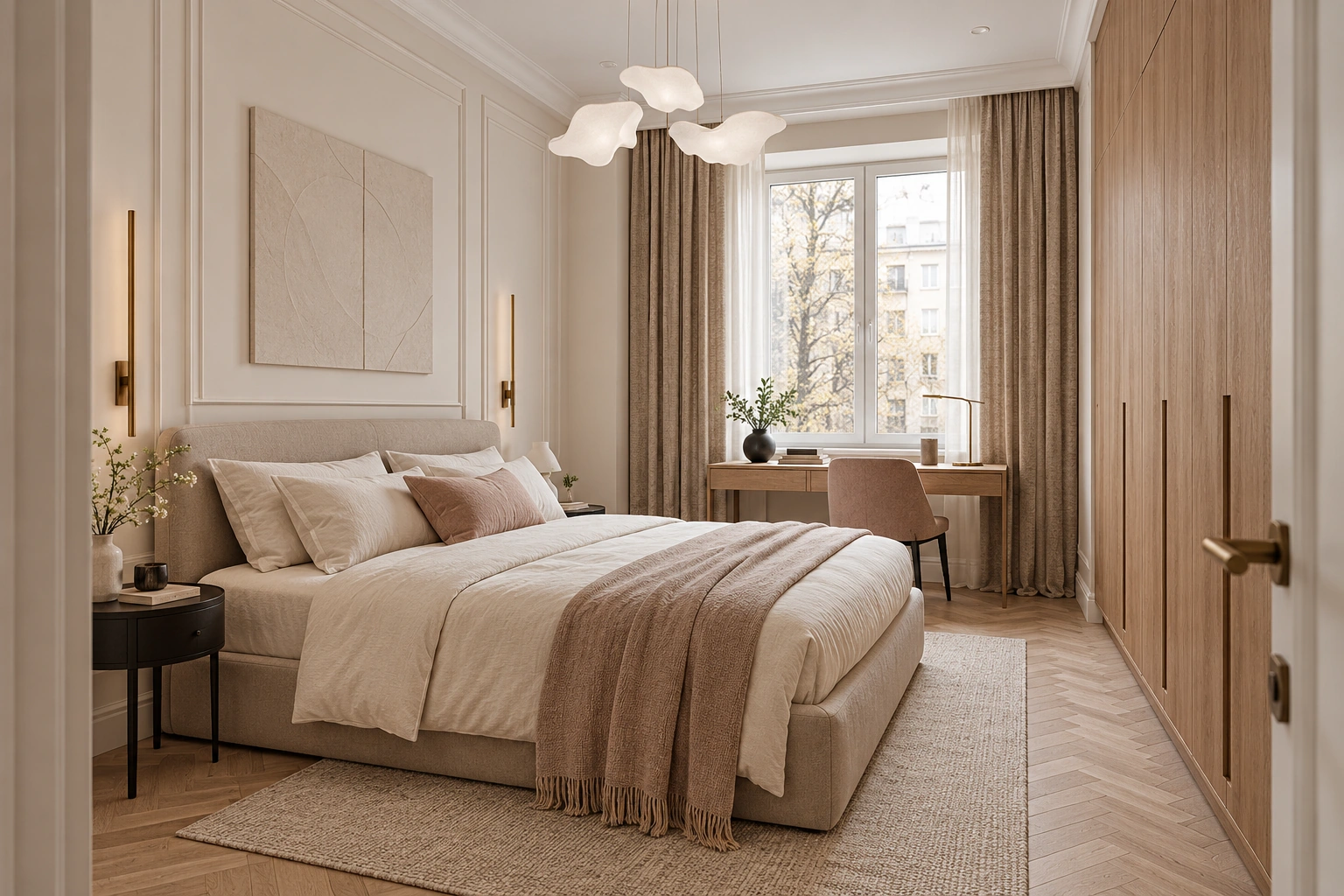 Неоклассика, 120 м²: вторая спальня