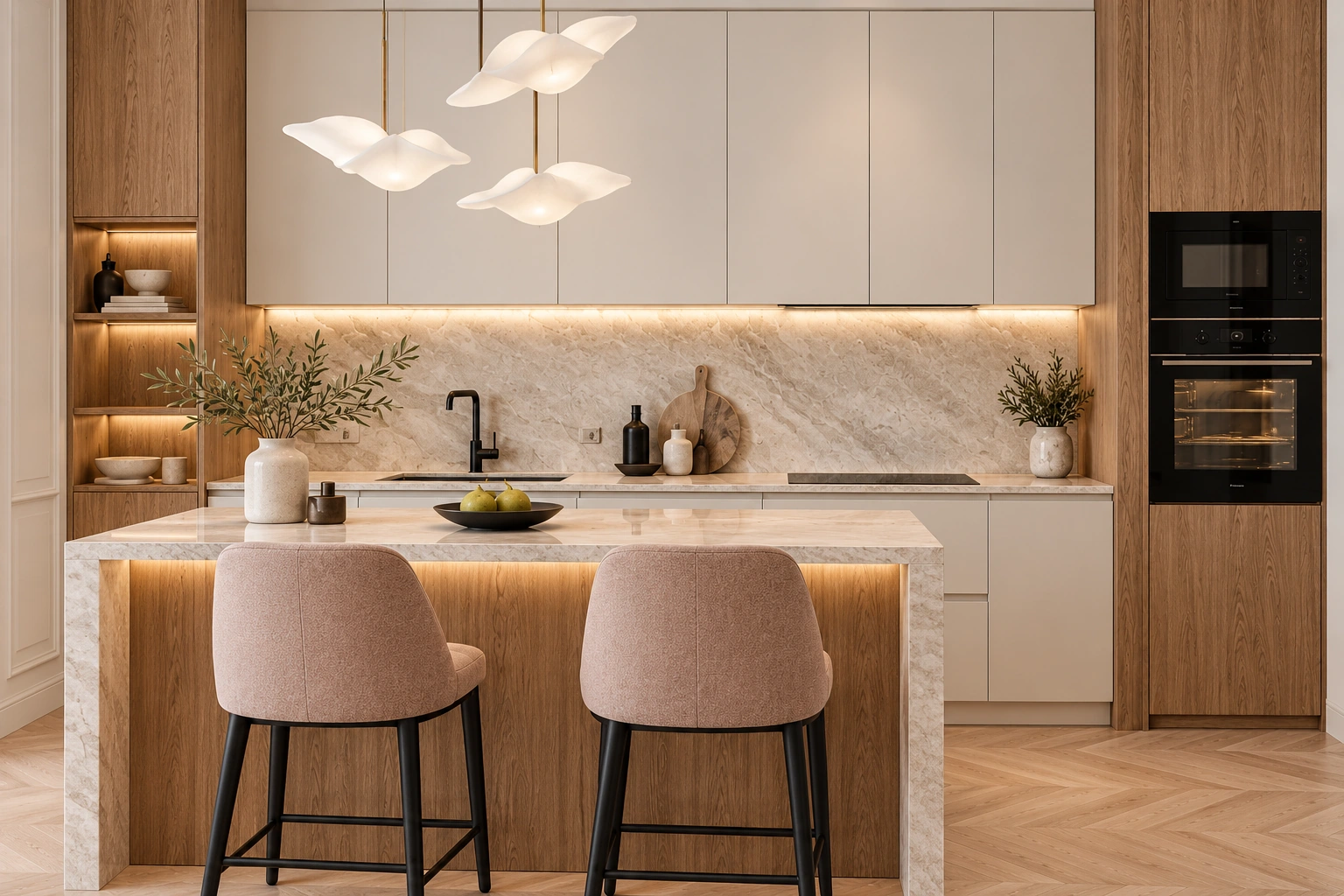 Неоклассика, 120 м²: кухня