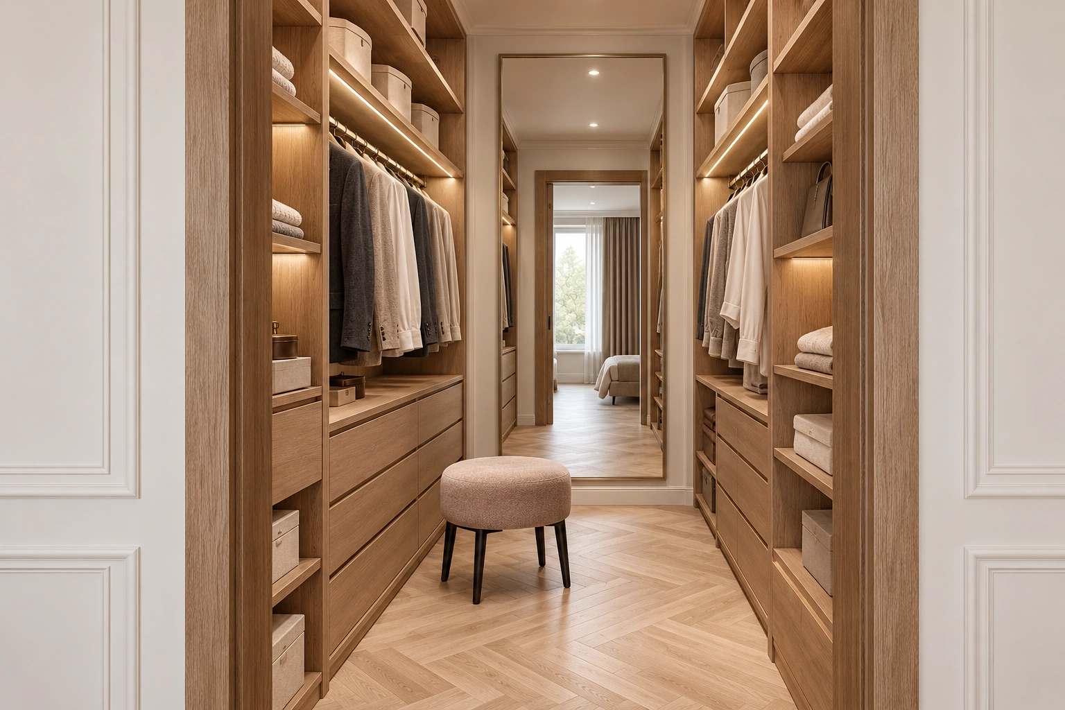 Неоклассика, 120 м²: кладовая и хранение