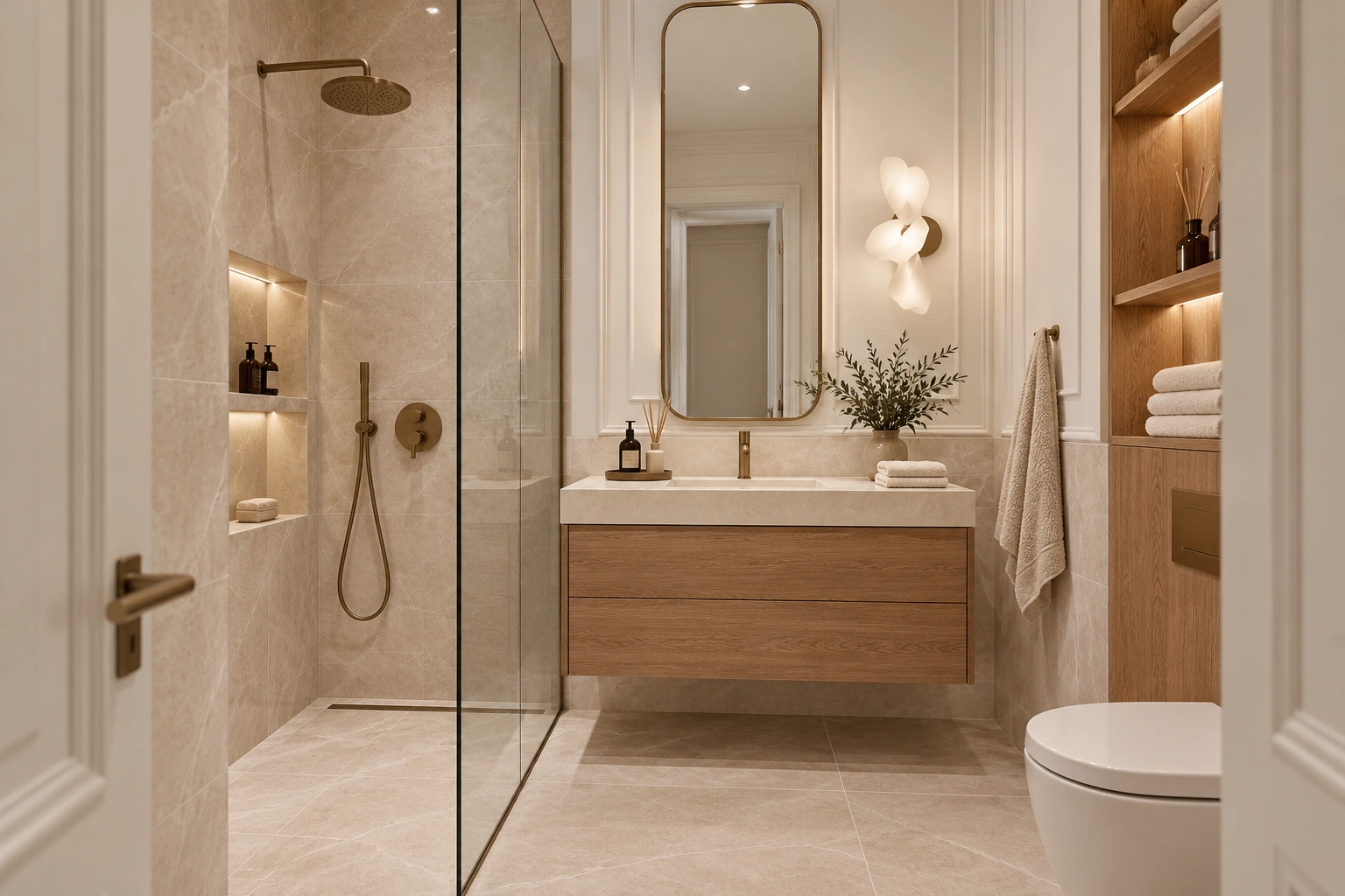 Неоклассика, 120 м²: второй санузел