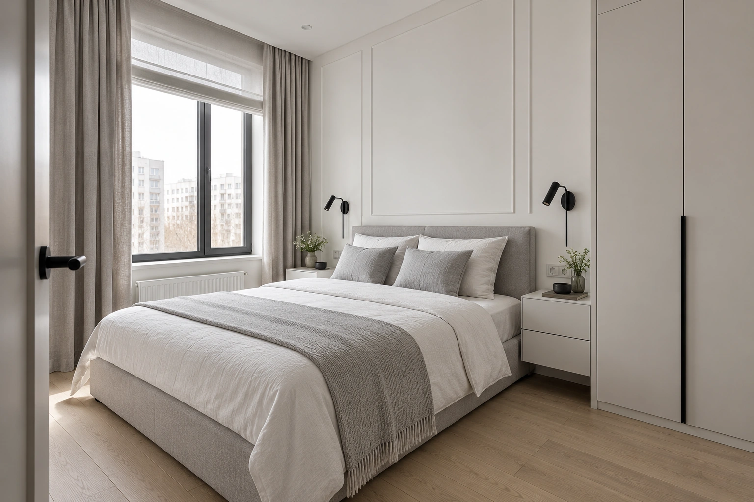Современная квартира, 50 м²: спальня